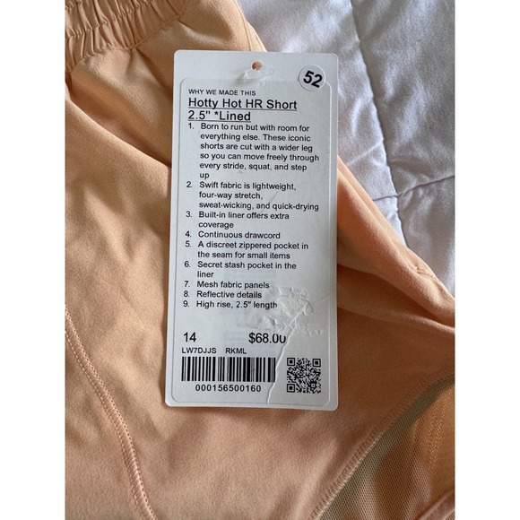 NEW Lululemon Hotty Hot Shorts Size 14 HR High Rise 2.5" Lined Rock Melon NWT - Picture 2 of 11
